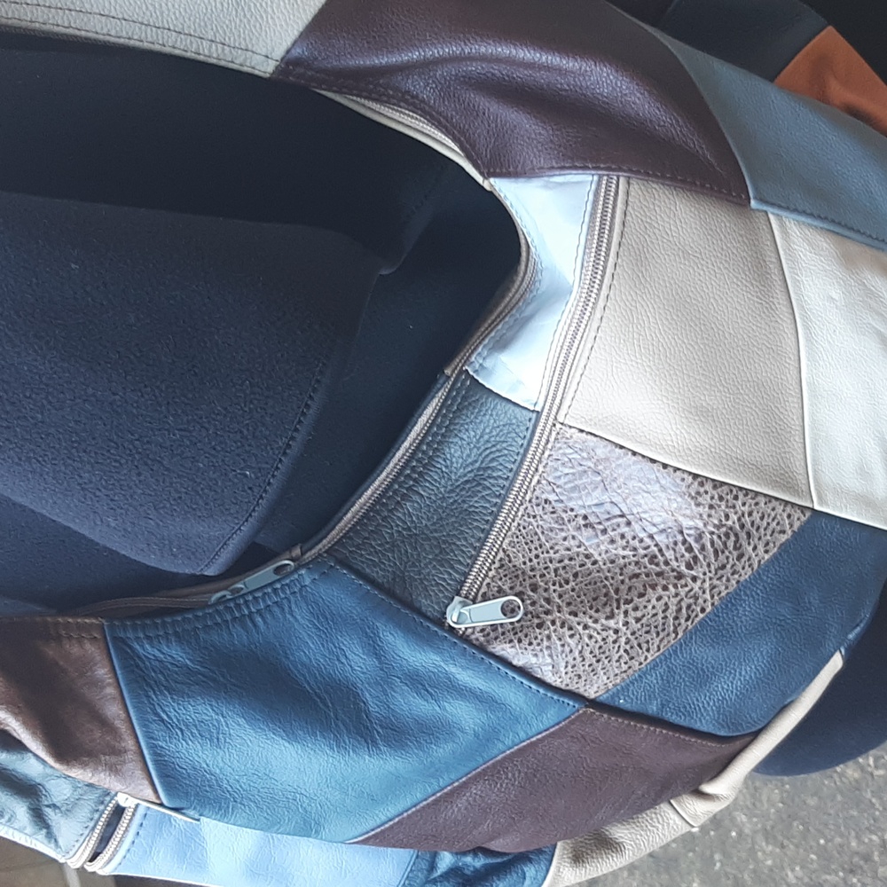 Patchwork Leather Sling Bag - image 2